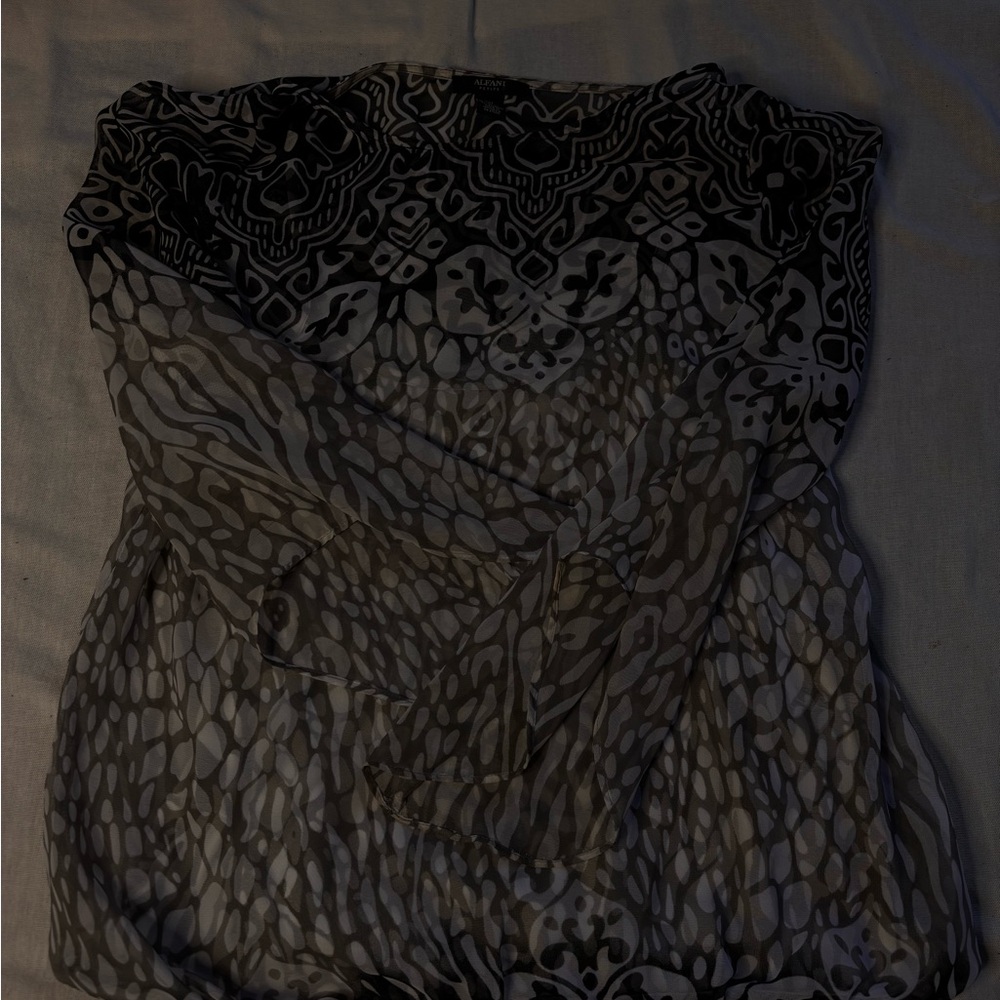 Alfani Black and Gray top
